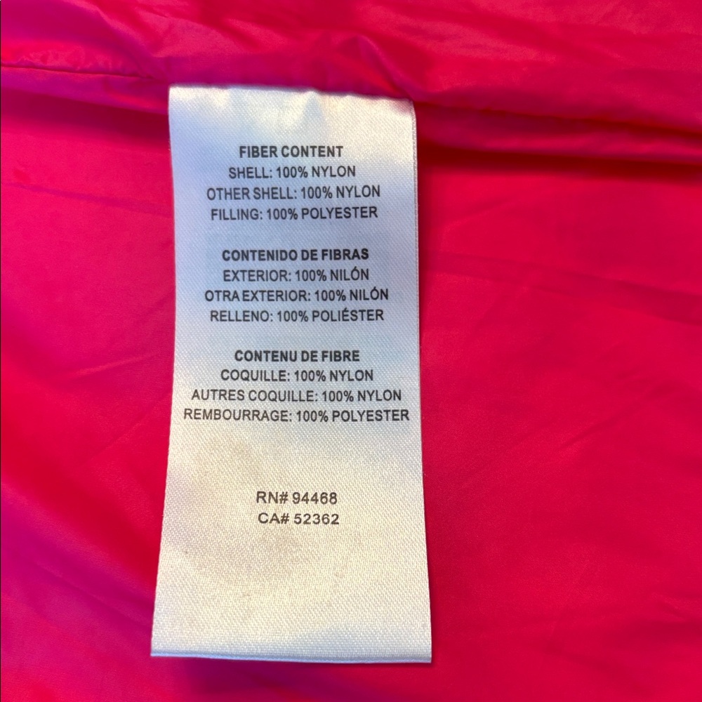 Betsey Johnson Black Puffer Jacket with Pink Trim - Picture 6 of 6